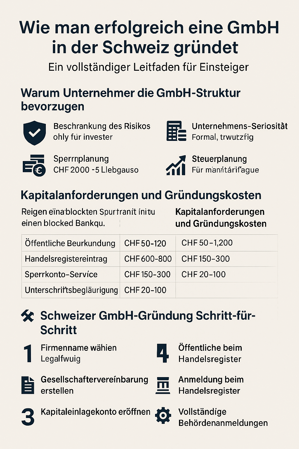 Wie man erfolgreich eine GmbH in der Schweiz gründet: Ein vollständiger Leitfaden für Einsteiger